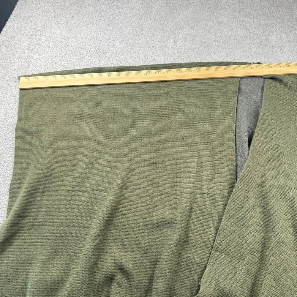 Castlecore Preppy Knit Poncho Wrap Women Olive‎ Green Fringe Boho Earthy Cozy